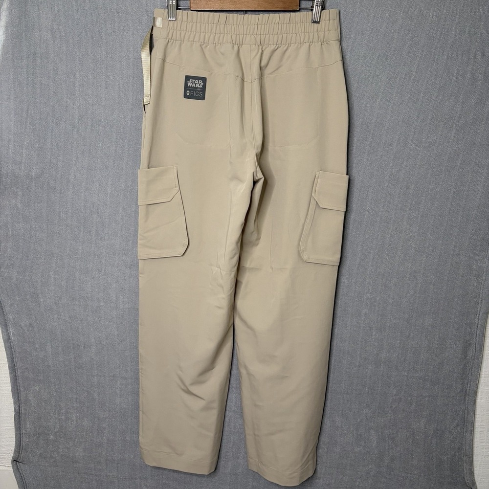 Figs Star Wars Womens Medium Tall The Armorer Wide Leg Cargo Scrub Pants Beige - Picture 5 of 8